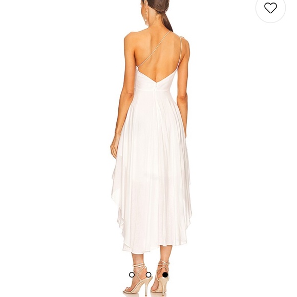 SAU LEE Morgan Dress in White - Picture 3 of 9